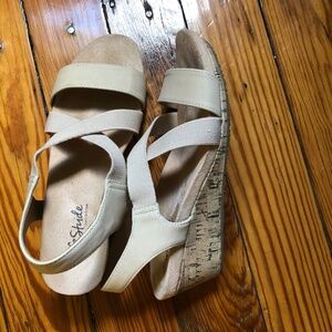 Life Stride Mexico Wedge Sandal, Tan, Size 7.5